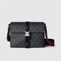 Gucci Men's Adjustable Shoulder Strap Solid Color Letter Print Buckle Closure Single Shoulder Crossbody Bag Bags #77194