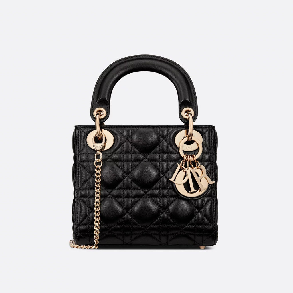 Dior Lady Women's Solid Color Metal Pendant Removable Chain Shoulder Strap Wicker Pattern Sheepskin Leather Single Shoulder Crossbody Handbag Bag Bags #77461