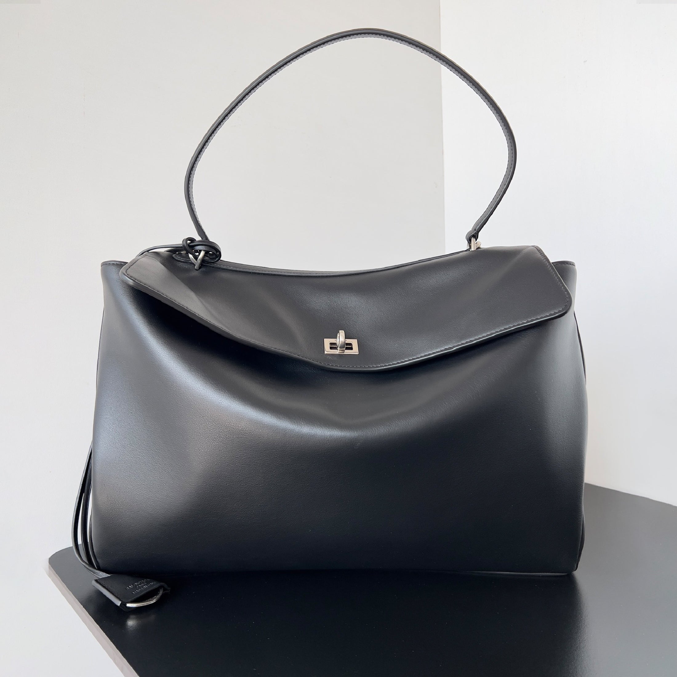 Balenciaga Rodeo Large Handbag Women's Men's Solid Fashion Leather Contour Gold Silver Metal Accessories Bags 7897442AA4V2621 Ngvp #1584