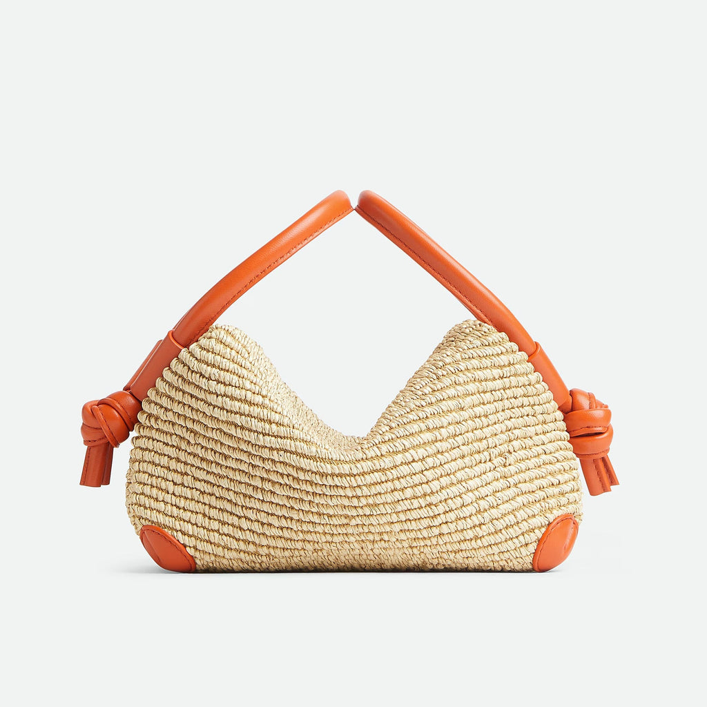 Bottega Veneta Loop Top Handle Women's Detachable Shoulder Strap Ring Handle Raffia And Leather Shoulder Bag Handbag Bags #77634