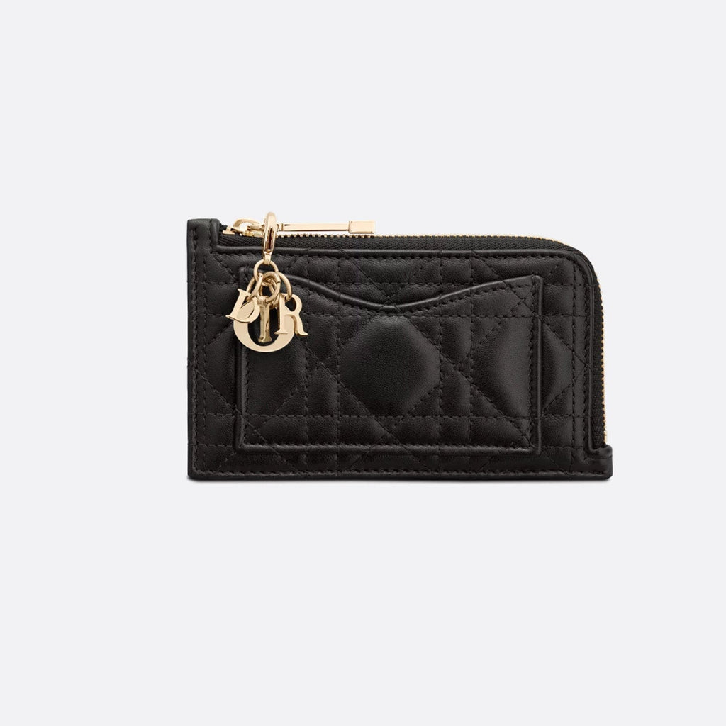 Dior Lady Dior Cosmos Zipped Card Holder Women's Fashion Temperament Logo Solid Colour Metal Decoration Card Case Card Holder Bag Bags S0965ONMJ  #81143