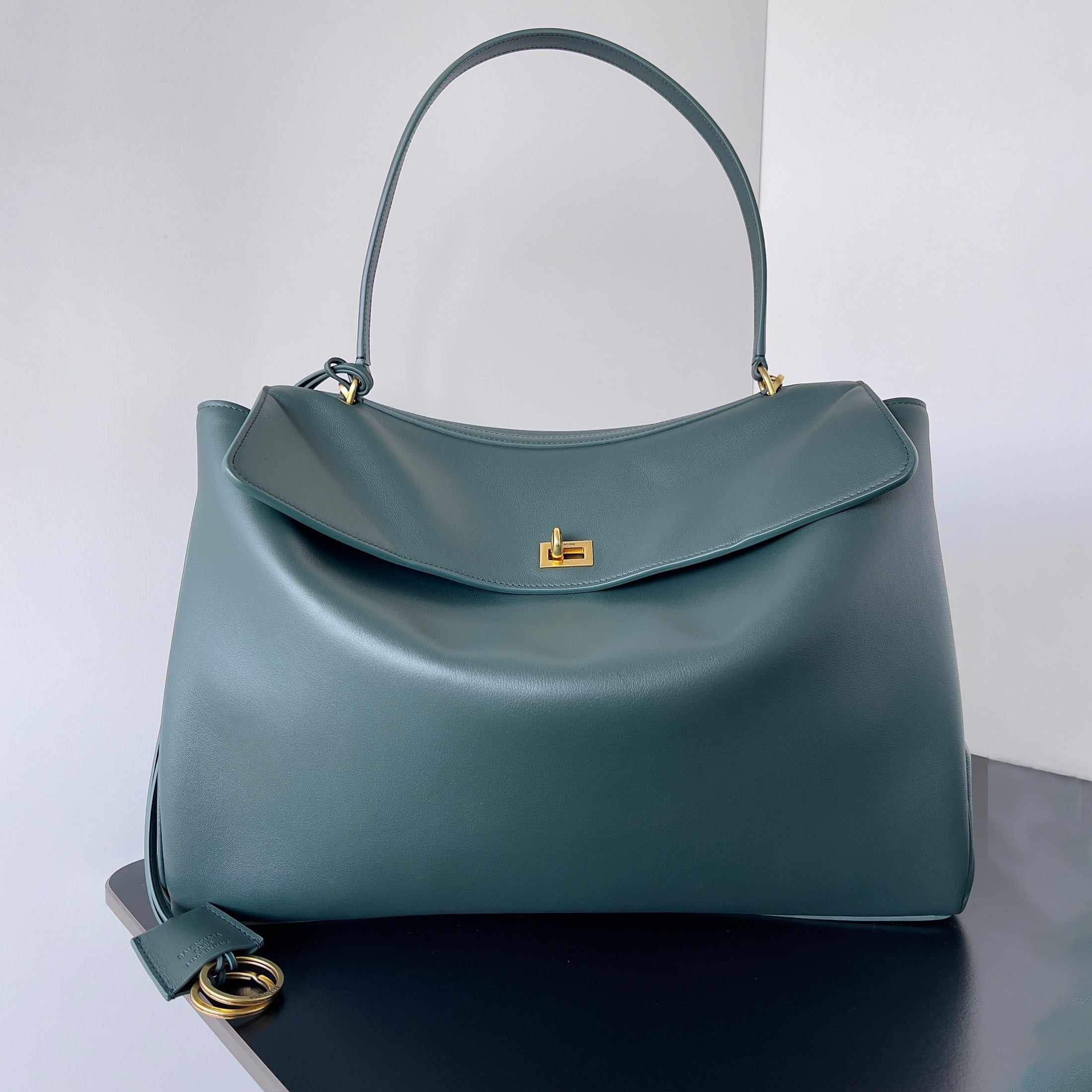 Balenciaga Rodeo Large Handbag Women's Men's Solid Fashion Leather Contour Gold Silver Metal Accessories Bags 7897442AA4V2621 Ngvp #1584