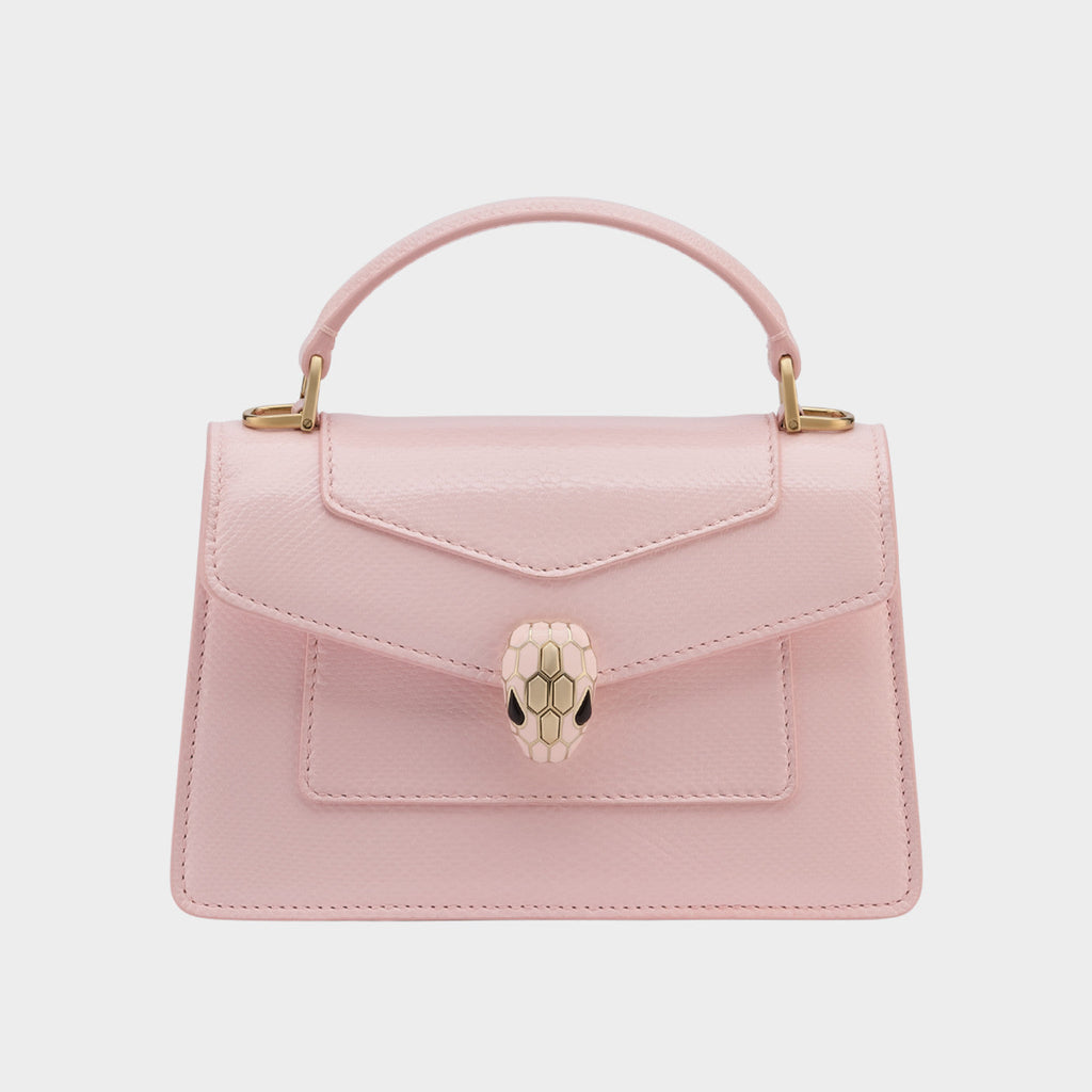 Bvlgari Women's Serpenti Forever Series Fashion Solid Color Mini Top Handle Bags Leather Bags #71971