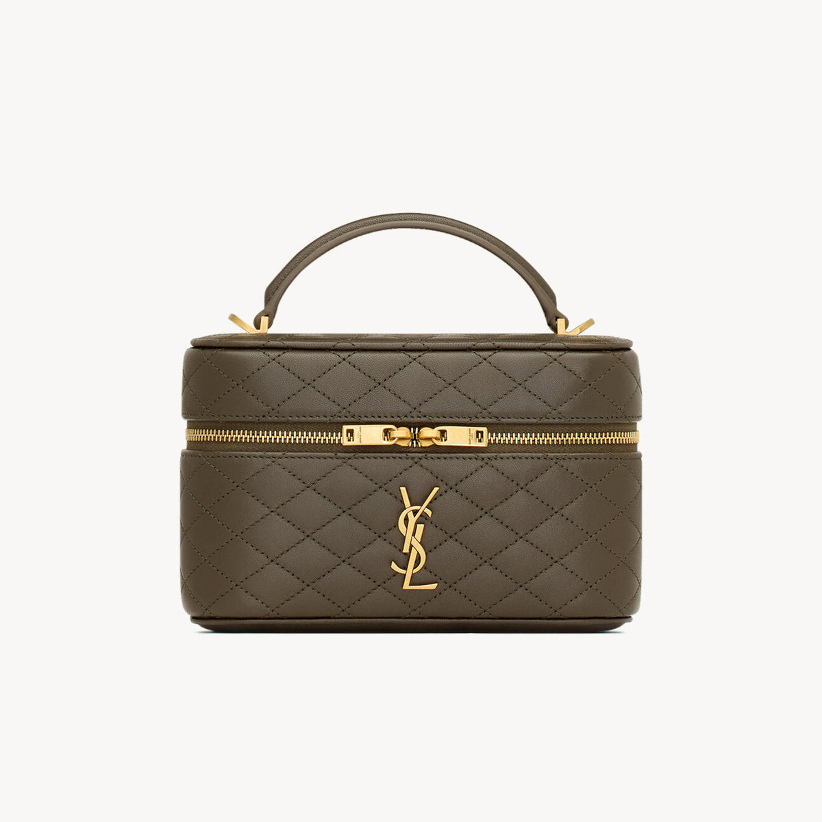 SAINT LAURENT GABY VANITY BAG Ladies Solid Color Detachable Adjustable Shoulder Strap Lambskin Shoulder Handbag Cosmetic Bag #76574