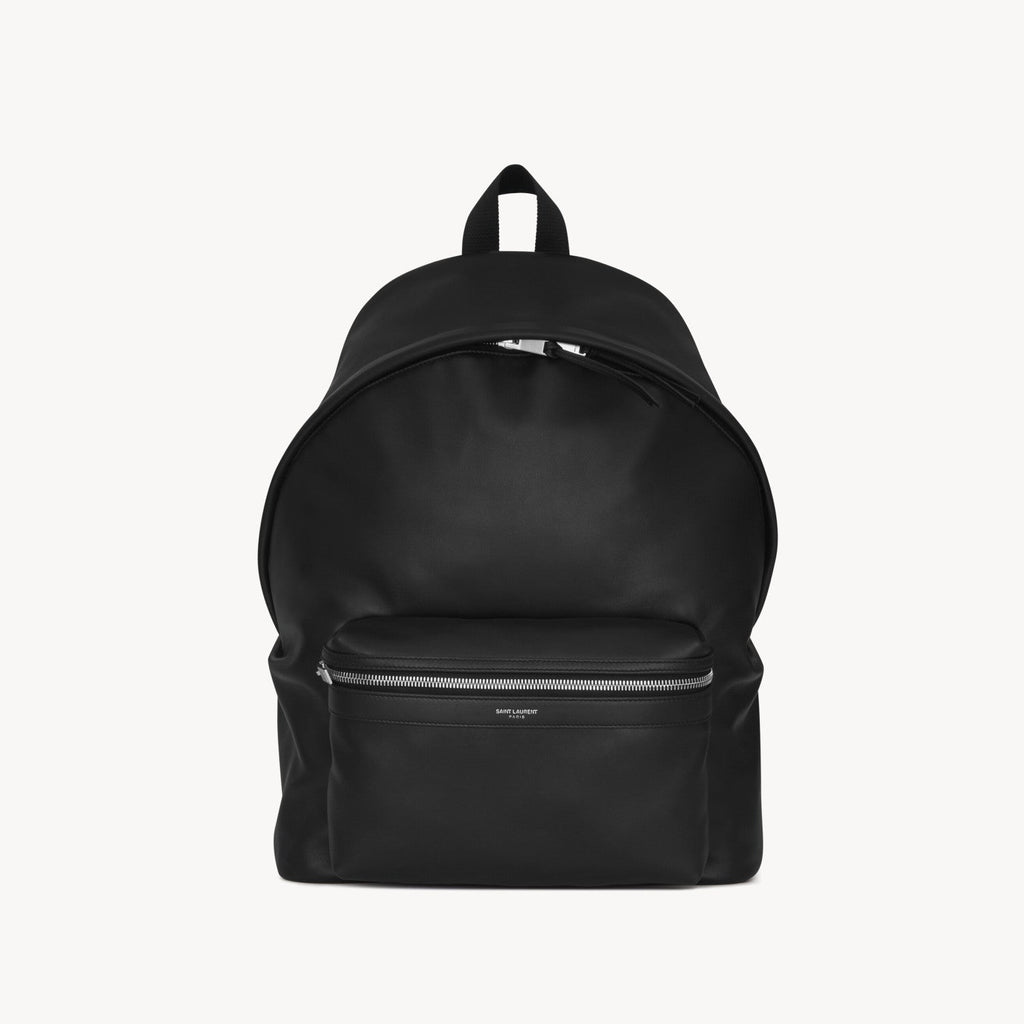 CITY Saint Laurent Embroidered Letter Fabric Leather Panel Backpack Schoolbag Bag Bags #76462