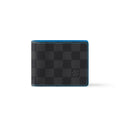Louis Vuitton Slender Men's Black Checkerboard Printed Canvas Cowhide Card Case Wallet Bag #75932