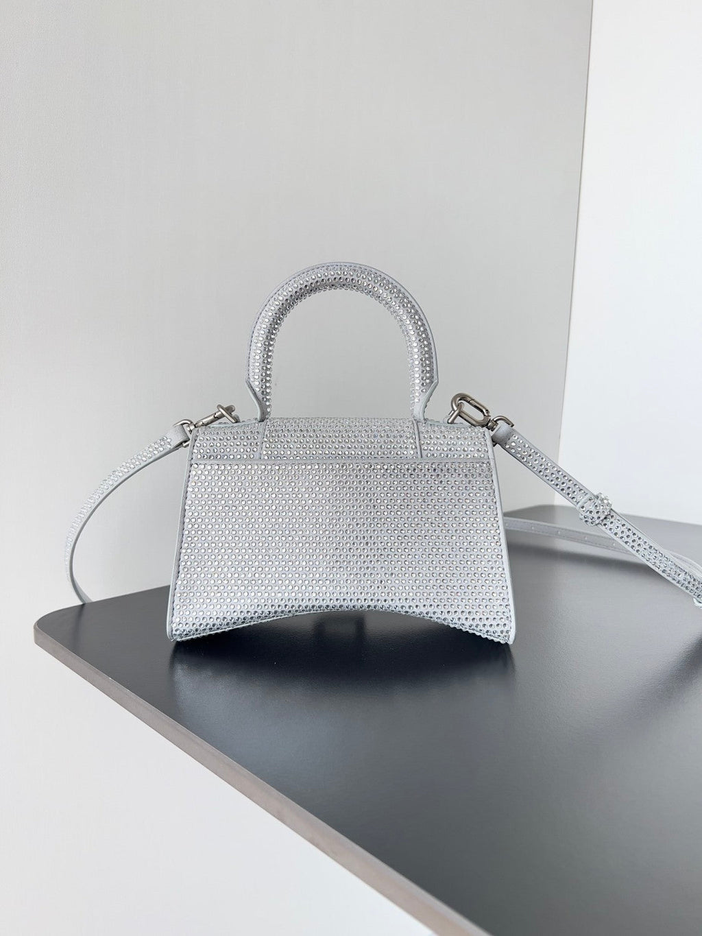 Balenciaga Hourglass Women's Solid Color Full Rhinestone Printed Hourglass Bag Tote Shoulder Crossbody Bags #76123