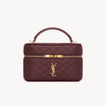 SAINT LAURENT GABY VANITY BAG Ladies Solid Color Detachable Adjustable Shoulder Strap Lambskin Shoulder Handbag Cosmetic Bag #76574