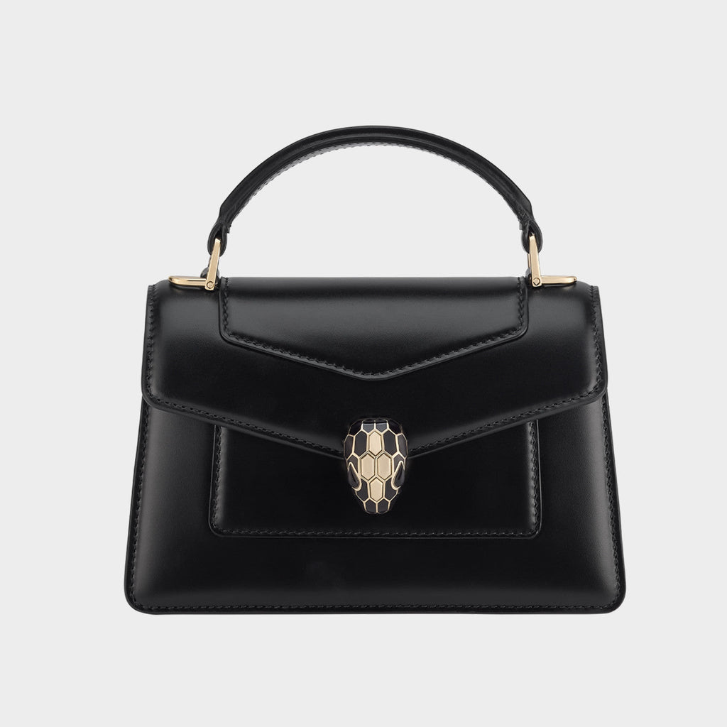 Bvlgari Women's Serpenti Forever Series Fashion Solid Color Mini Top Handle Bags Leather Bags #71971