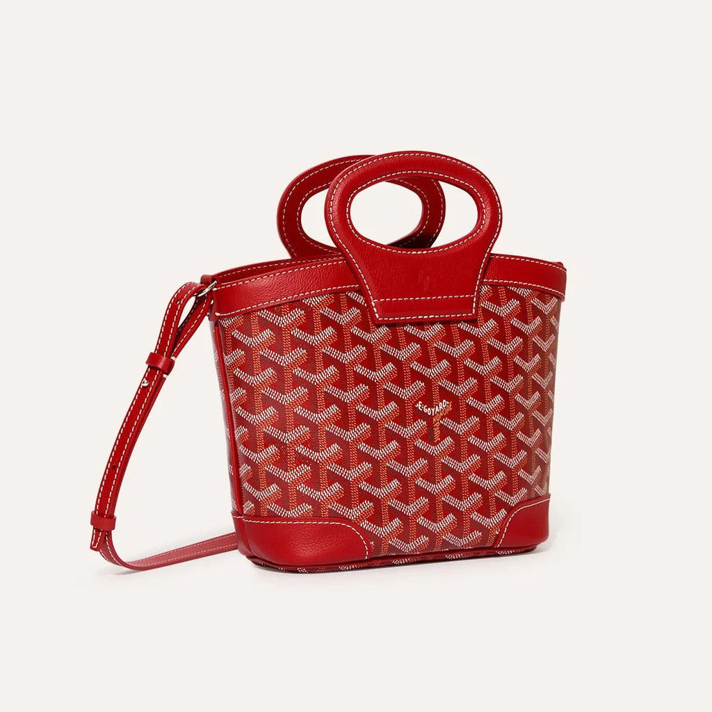 GOYARD Beluga Women's Y-shaped Floral Print Adjustable Detachable Shoulder Strap Canvas And Calfskin Shoulder Mini Bag Crossbody Handbag Bags #77441
