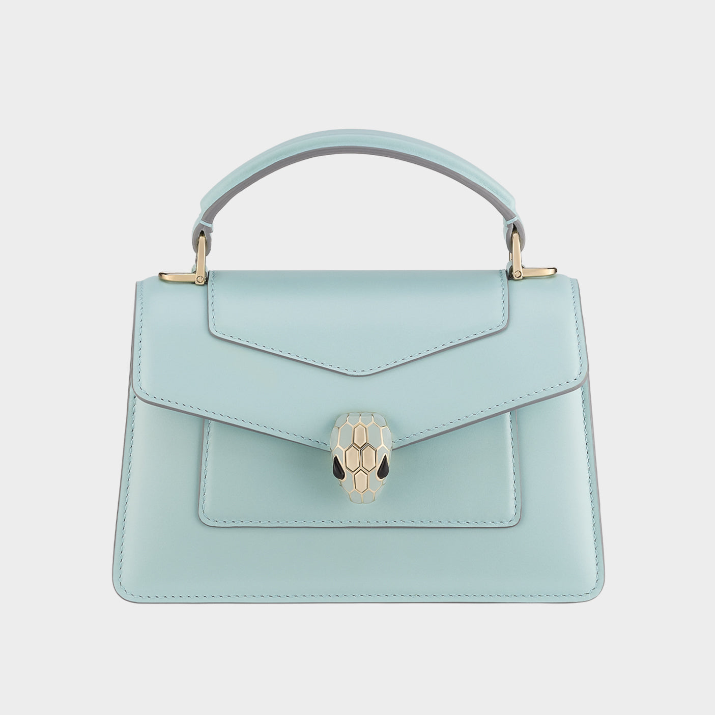 Bvlgari Women's Serpenti Forever Series Fashion Solid Color Mini Top Handle Bags Leather Bags #71971