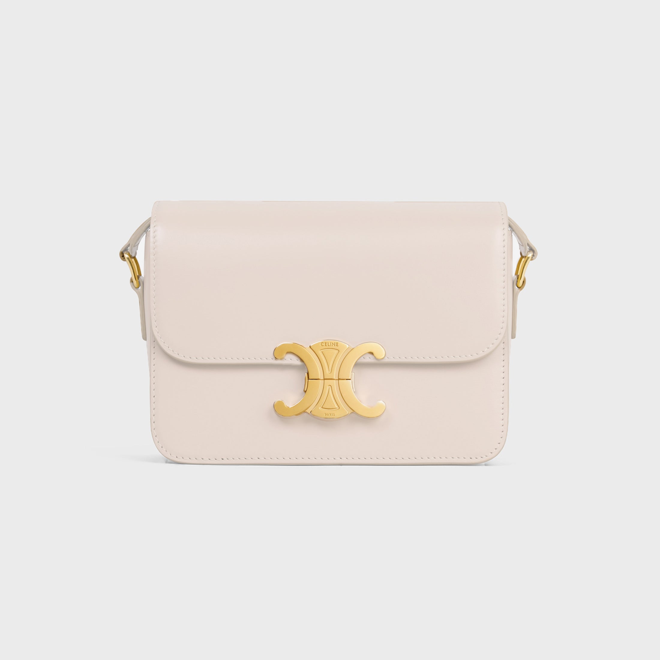 Celine Teen Triomphe Glossy Cow Leather Handbags Women's Temperament Luxury Solid Colour Temperament Crossbody Bag Logo Handbags Bag Bags #71965