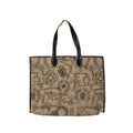 Chrome Hearts Women's All-Over Pattern Printed Straw and Leather Shopping Bag Tote Bags Handbag #77937