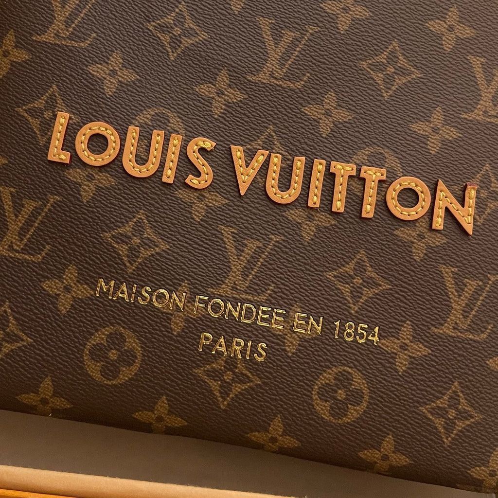 Louis Vuitton Women's Letter Logo Printed Leather Tote Bag Shopper Tote Handbags Bags #77792