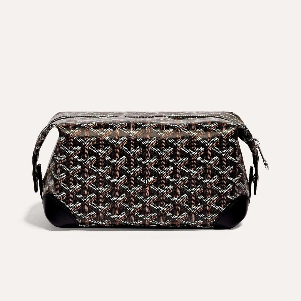 GOYARD Bowling 25 Men's and Women's Y-shaped Old-fashioned Full-print Zipper Leather Handbag Makeup Bag Bags #77132