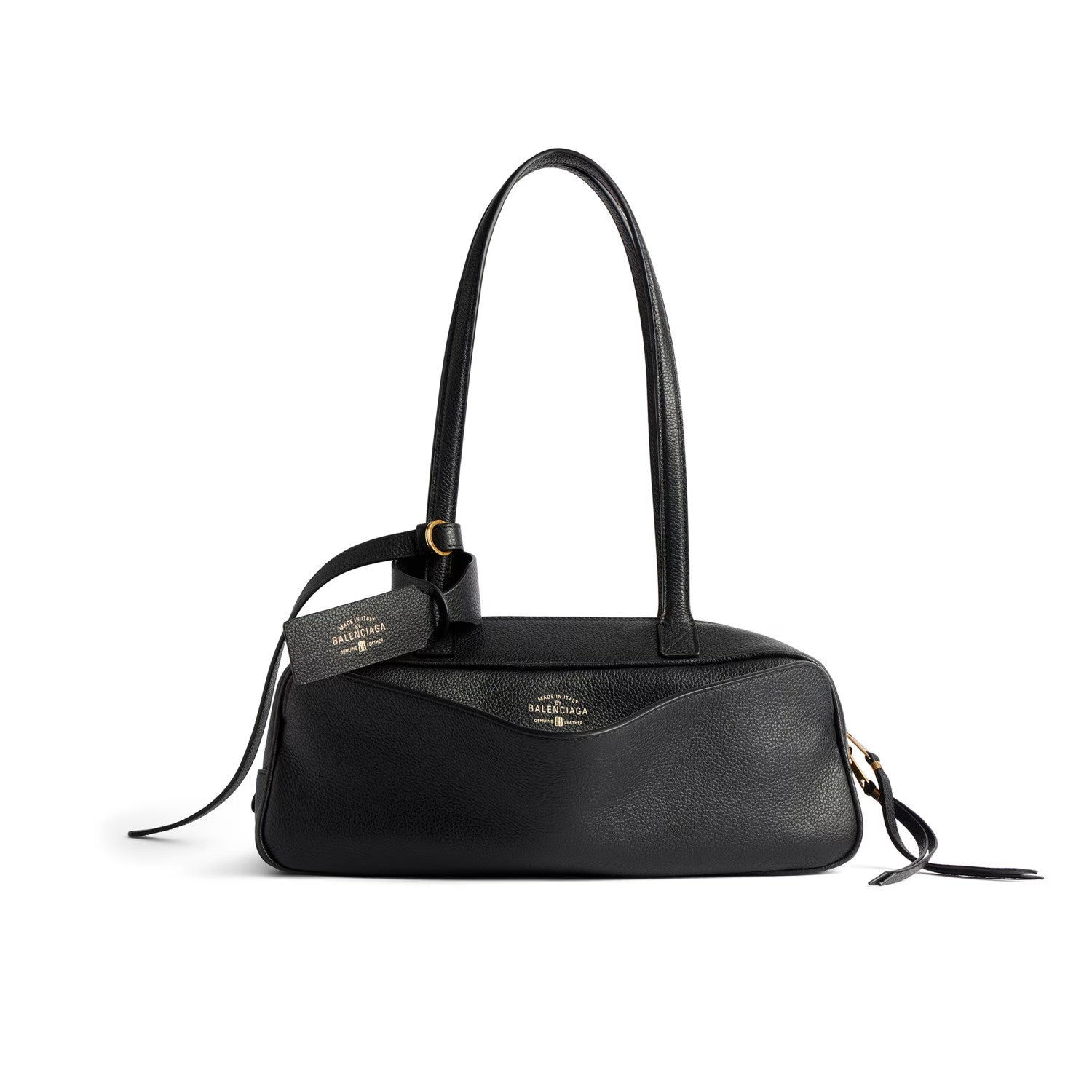 Balenciaga Women's Carrie Small Bowling Bag Logo Printed Vintage Solid Color Leather Tote Shoulder Bags Ngvp 8329202ABNQ1000 #1511