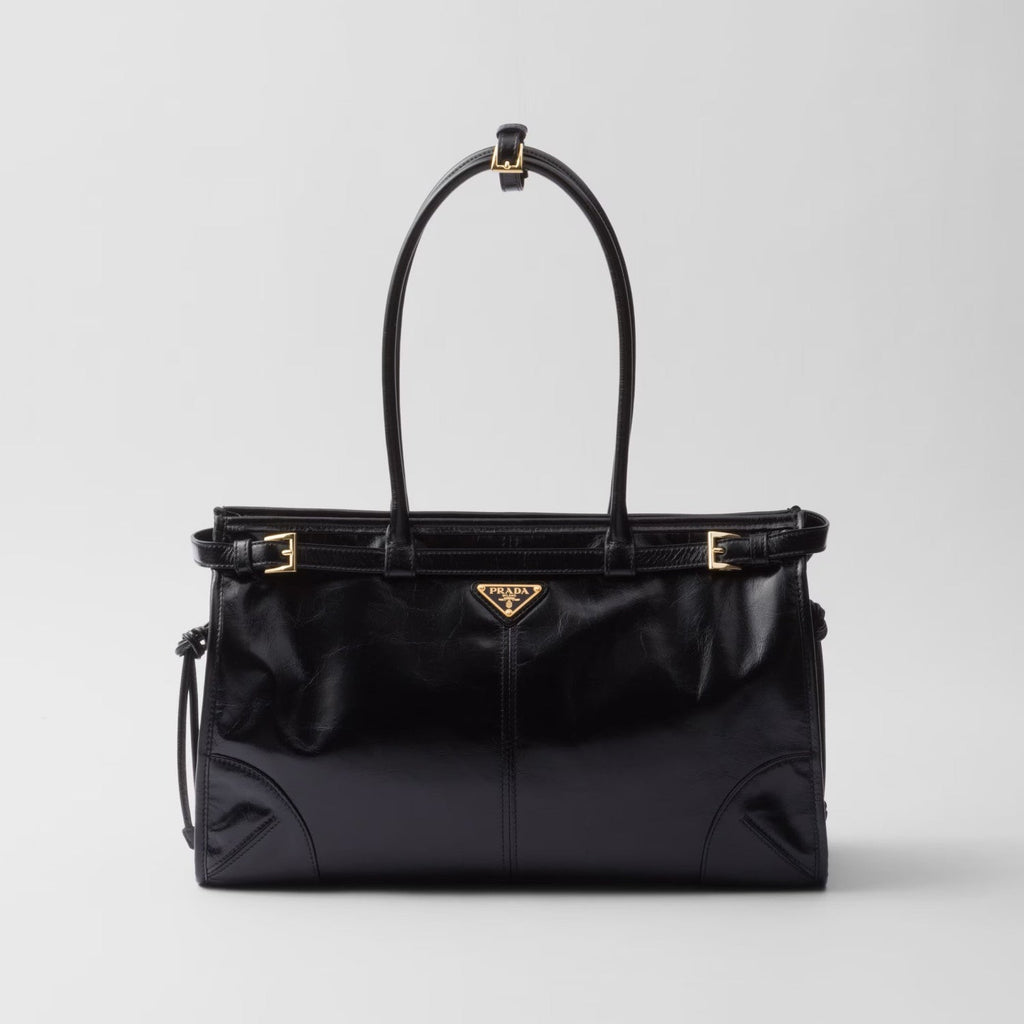 Prada Bonnie Soft Lux Women's Series Solid Color Oil-Waxed Leather Logo Handbag Casual Crossbody Bag Bags #77825