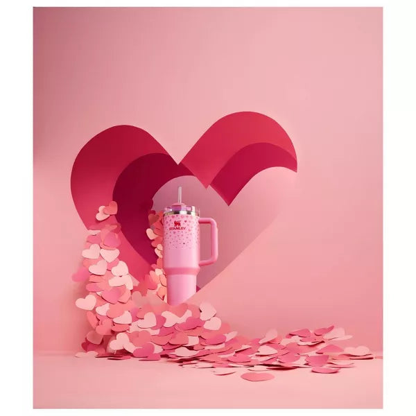 Stanley 40 oz Stainless Steel H2.0 Flowstate Quencher Tumbler - Valentine's Day