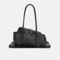 The Attico ''la Passeggiata Small'' Black Top Handle Women's Spring And Summer Fashion Shaped Clutch Bag Underarm Bag Fashion Design Modern Bags Ngvp #1721