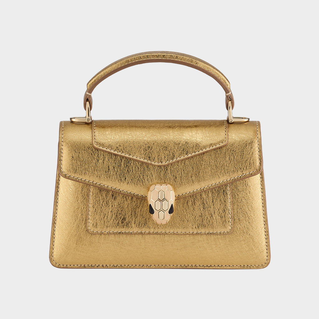 Bvlgari Women's Serpenti Forever Series Fashion Solid Color Mini Top Handle Bags Leather Bags #71971