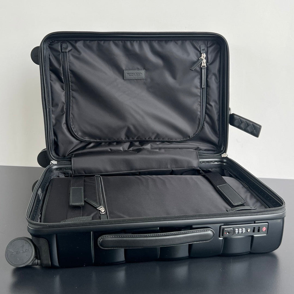 Bottega Veneta Odyssey Men's And Women's Locking Zipper Closure Polycarbonate Solid Color Luggage Trolley Case Bag #75332