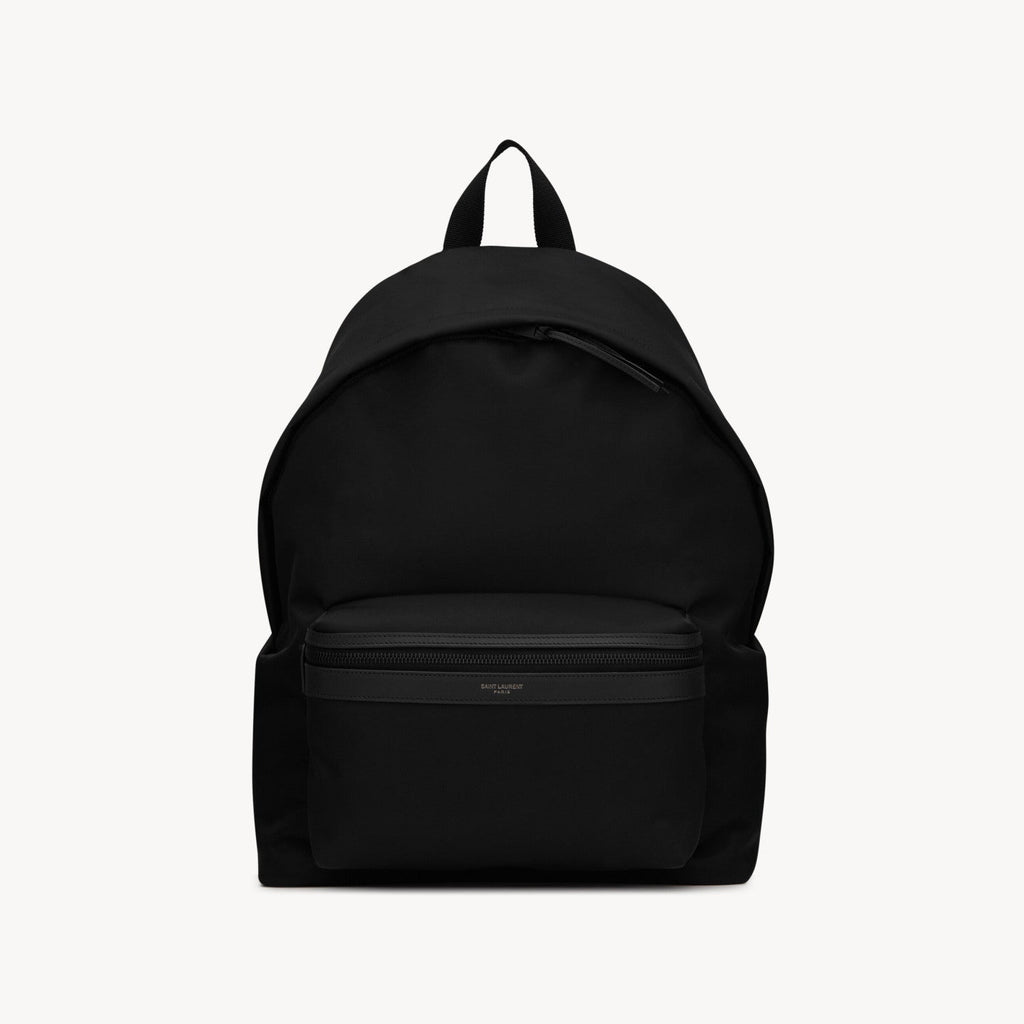 CITY Saint Laurent Embroidered Letter Fabric Leather Panel Backpack Schoolbag Bag Bags #76462
