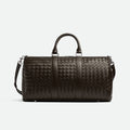 Bottega Veneta Intrecciato Men's Solid Color Adjustable Detachable Shoulder Strap Woven Calfskin Travel Bag #77472
