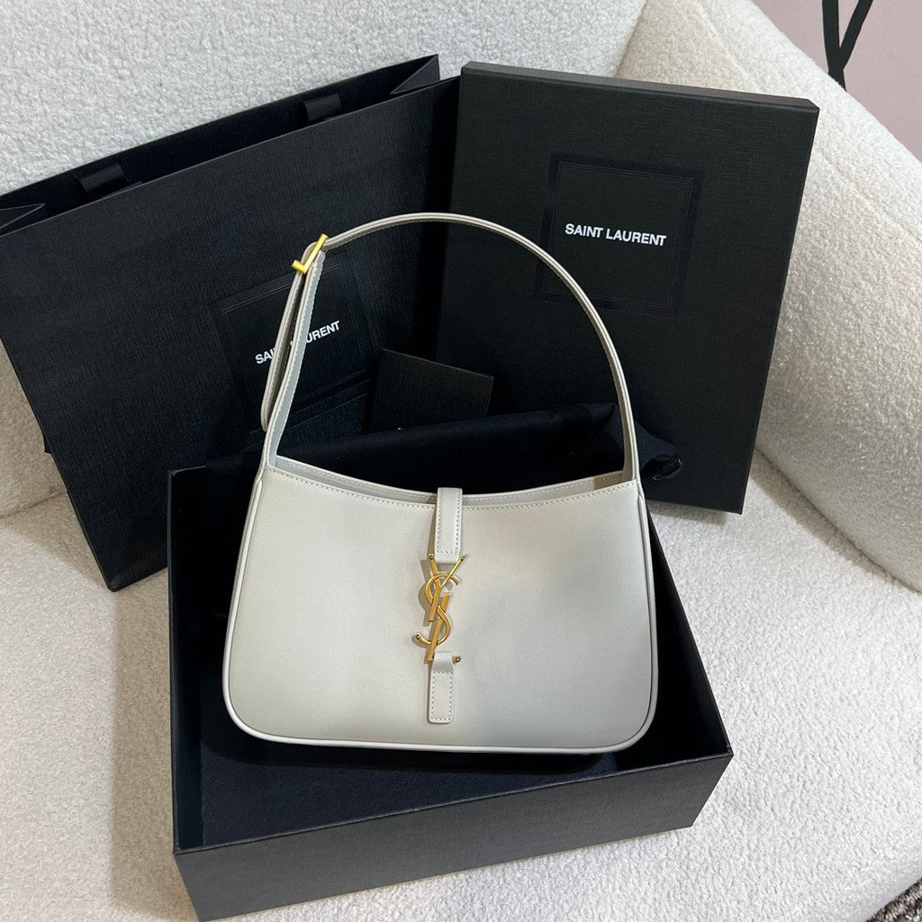 SAINT LAURENT LE 5 À 7 Women's Adjustable Shoulder Strap Solid Color Smooth Leather Shoulder Handbag Bag Bags #75551